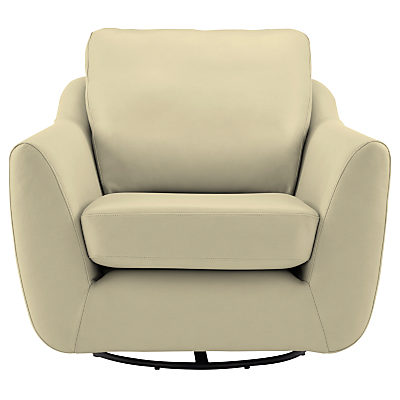 G Plan Vintage The Sixty Seven Leather Swivel Chair Capri Leather Stone